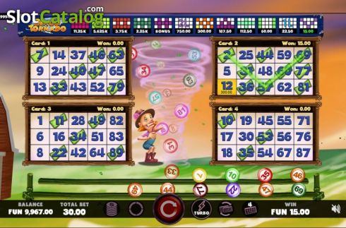 Screen 2. Bingo Tornado slot