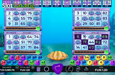 Win screen 2. Atlantis Bingo slot