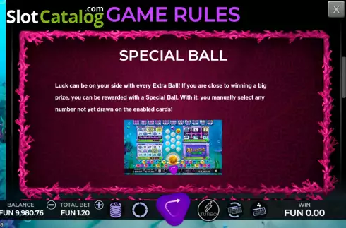 Game Rules screen 3. Atlantis Bingo slot