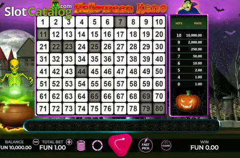 Game screen. Halloween Lotto slot