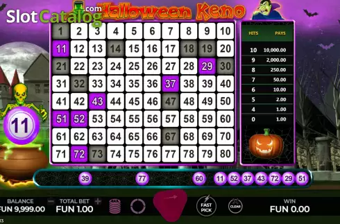 Game screen 2. Halloween Lotto slot