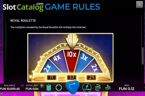 Royal roulette screen. Bingo Royale slot
