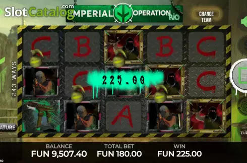 Win screen 2. Imperial: Operation Rio slot