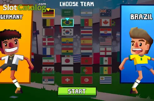 Choose Team screen. World Wild Cup slot
