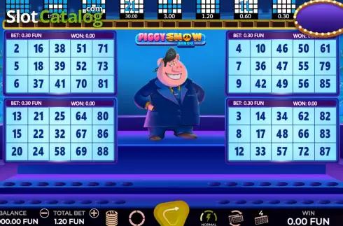 Game screen. Piggy Show Bingo slot