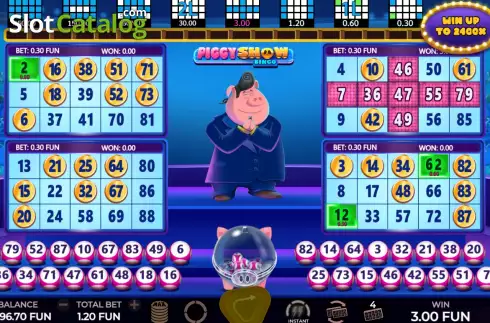 Win screen 2. Piggy Show Bingo slot