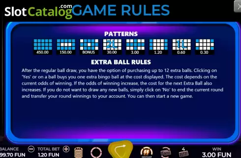 Game Rules screen 3. Piggy Show Bingo slot