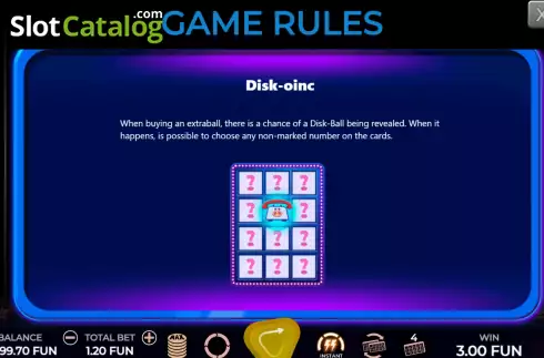 Game Rules screen 4. Piggy Show Bingo slot