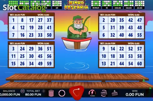 Game screen. Bingo Pescaria slot