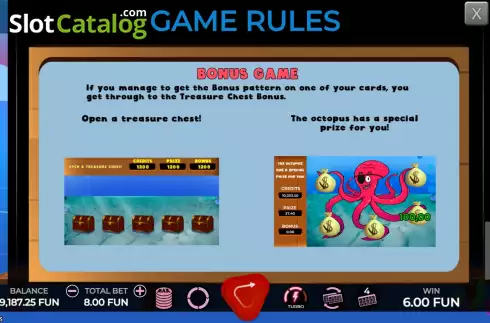 Game Rules screen 5. Bingo Pescaria slot