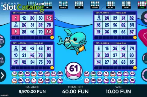 Win screen. @Whale Bingo slot