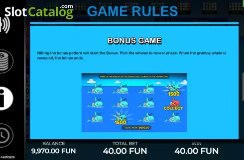 Bonus Game screen. @Whale Bingo slot