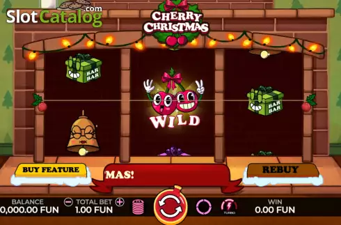 Game screen. Cherry Christmas slot