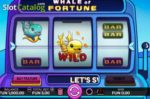 Game screen. Whale of Fortune (Caleta Gaming) slot