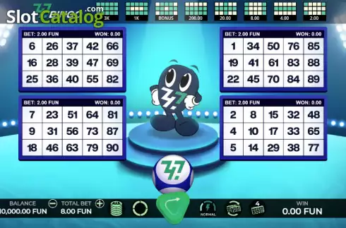 Game screen. 747 Bingo slot