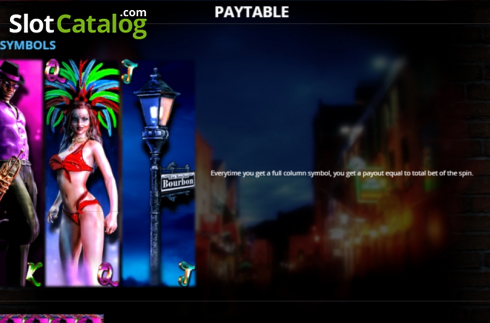 Paytable 2. New Orlean slot