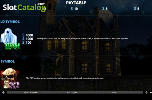 Paytable 2. Ghost Quest slot