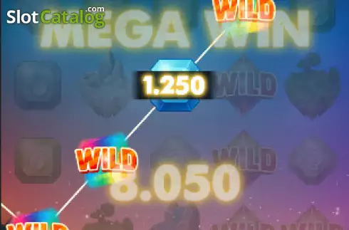 Mega Win screen. Storm of Elements slot