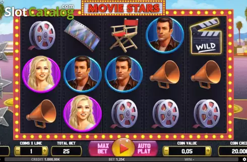Reel screen. Movie Stars slot
