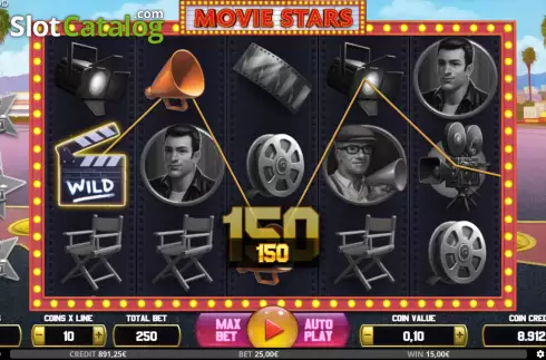 Win screen 2. Movie Stars slot