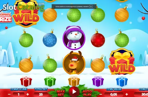 Game Screen. Christmas Surprise slot