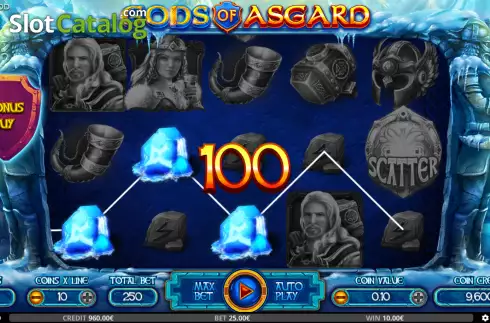 Win screen. Gods of Asgard slot