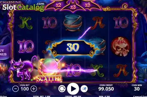 Win screen 2. Charming Witches slot