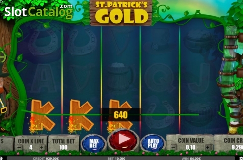 Win Screen. St Patricks Gold slot