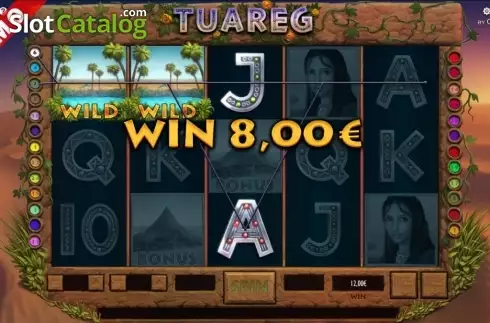 Free spins wild win screen. Tuareg slot