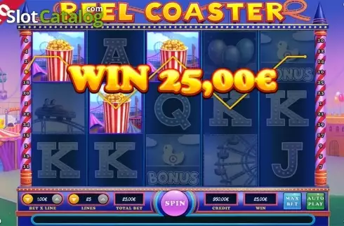 Win screen. Reel Coaster slot