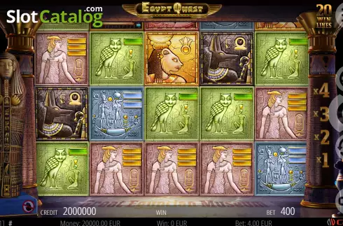 Game screen. Egypt Quest (Casimi) slot