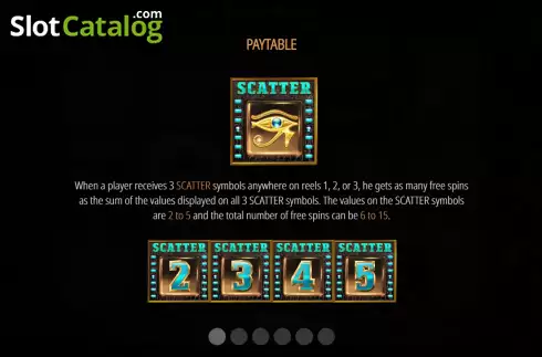 Game Features screen. Egypt Quest (Casimi) slot