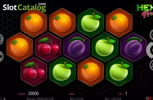 Game screen. Hexa Fruits slot