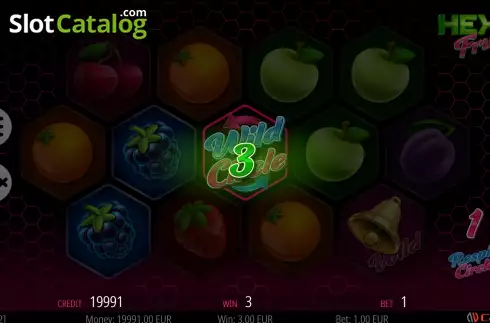 Win screen. Hexa Fruits slot