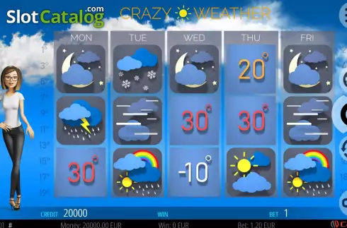 Game screen. Crazy Weather slot