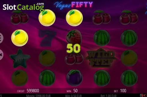 Win screen. Vegas Fifty slot