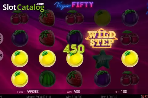 Win screen 2. Vegas Fifty slot