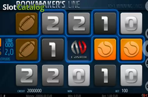 Game screen. Bookmaker's Line slot