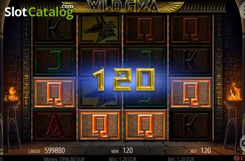 Win screen. Wild Giza slot