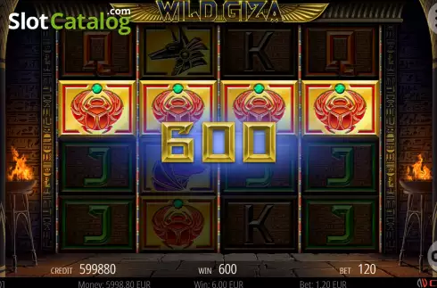 Win screen 2. Wild Giza slot