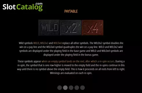 Game Features screen 2. Wild Giza slot