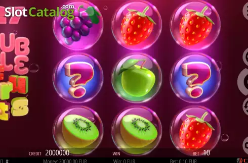 Game screen. 27 Bubble Fruits slot