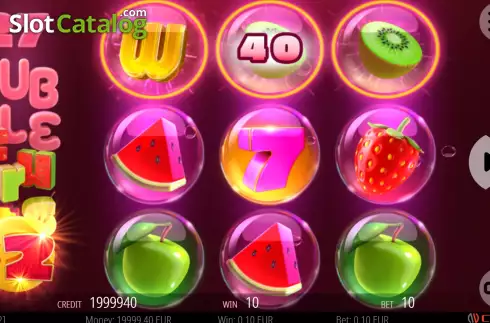 Win screen 2. 27 Bubble Fruits slot