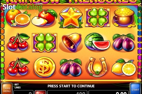 Skärmdump2. Rainbow Treasures (Casino Technology) slot