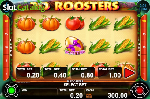 Скрин2. 20 Roosters слот