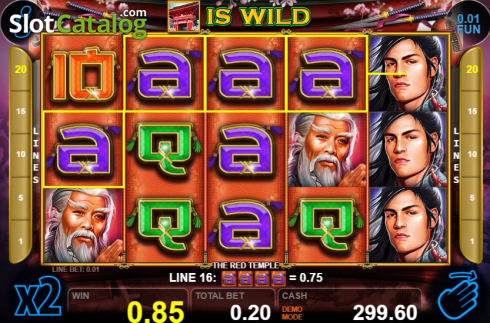 Win screen 1. The Red Temple (Casino Technology) slot