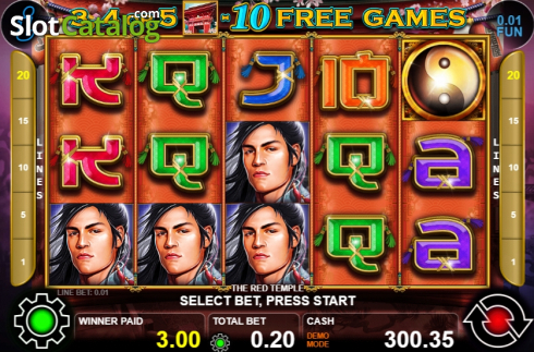 Win screen 3. The Red Temple (Casino Technology) slot