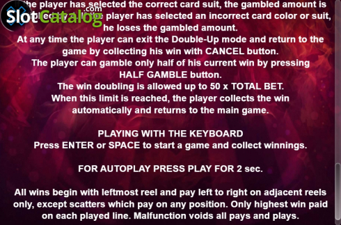 Paytable 4. Hot 7's X 2 slot