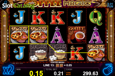 Win screen 2. Coffee Magic (Casino Technology) slot