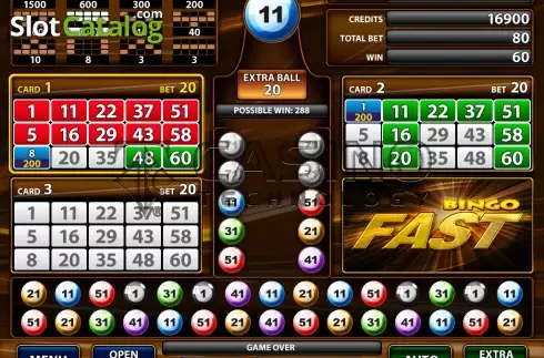 Skärmdump2. Bingo Fast (Casino Technology) slot